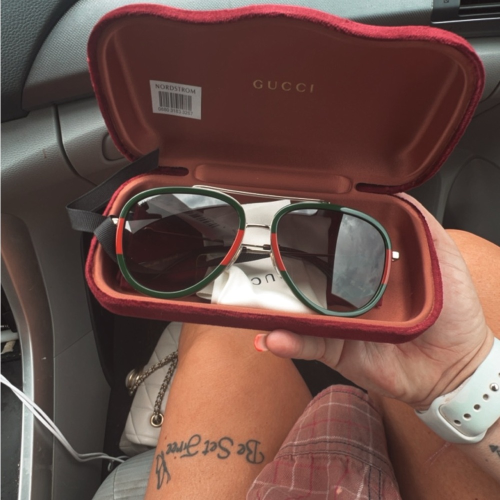 Gucci Sunglasses with Black and Green Frame